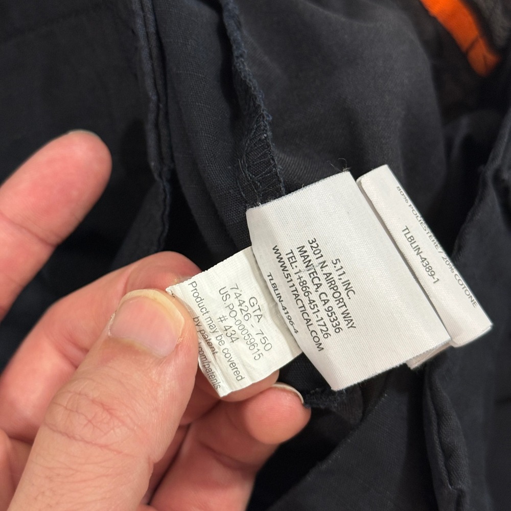 5.11 Tactical Pants Mens 38x30 Navy Blue Good Ripstop Work Trousers 74426 - Picture 3 of 9